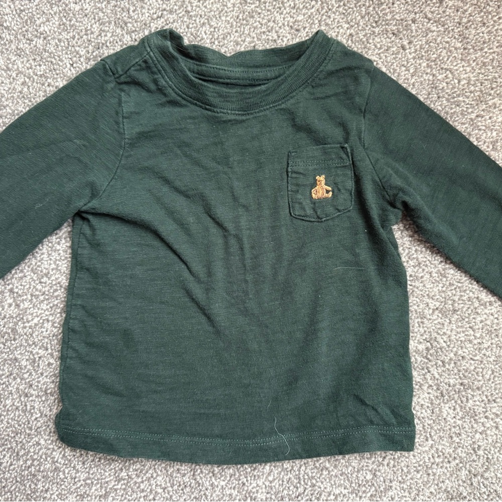GAP Forest Green Long Sleeve Tee for Kids